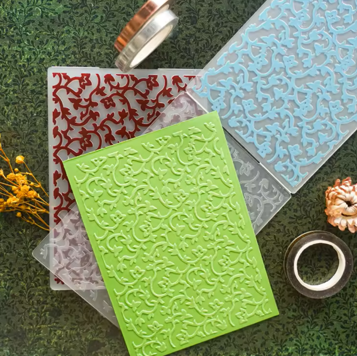A4 Embossing Folders Scrapbooking Decorative Paper Crafts Plastic 3D Embossing Folders for Cardmaking