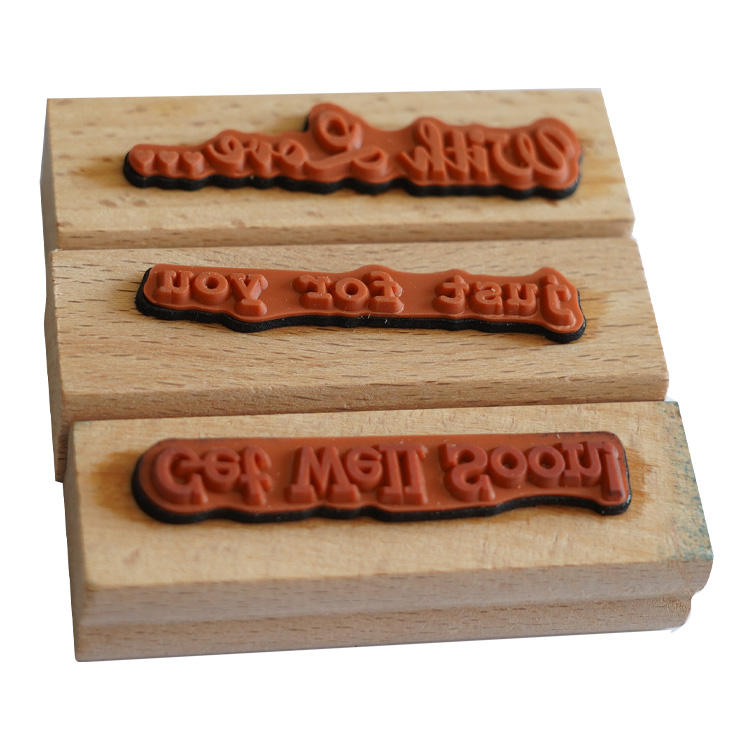 Wooden Rubber Stamp 